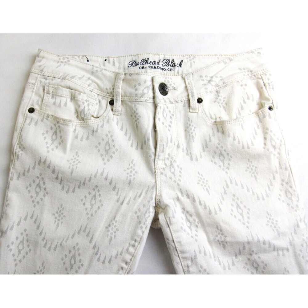 Bullhead Black Skinniest Jeans Beige/Gray Southwest Juniors Size 5 - Picture 2 of 6